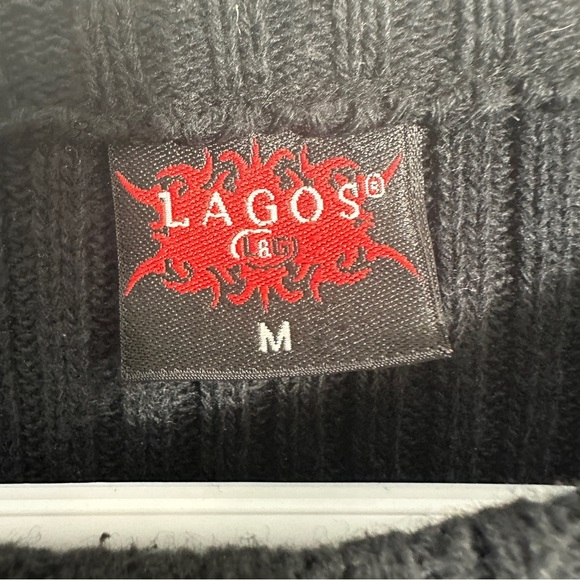 Vintage Y2K size Med. ribbed sweater, skull pattern, cotton blend, goth, diesel - Picture 2 of 6